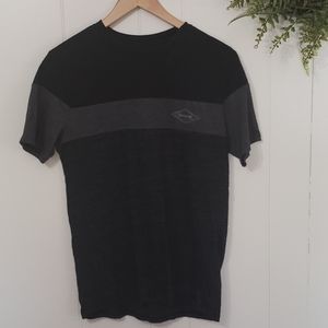 Hurley Black & Gray Short Sleeve Tee Tshirt Mens M Grunge Punk Streetwear